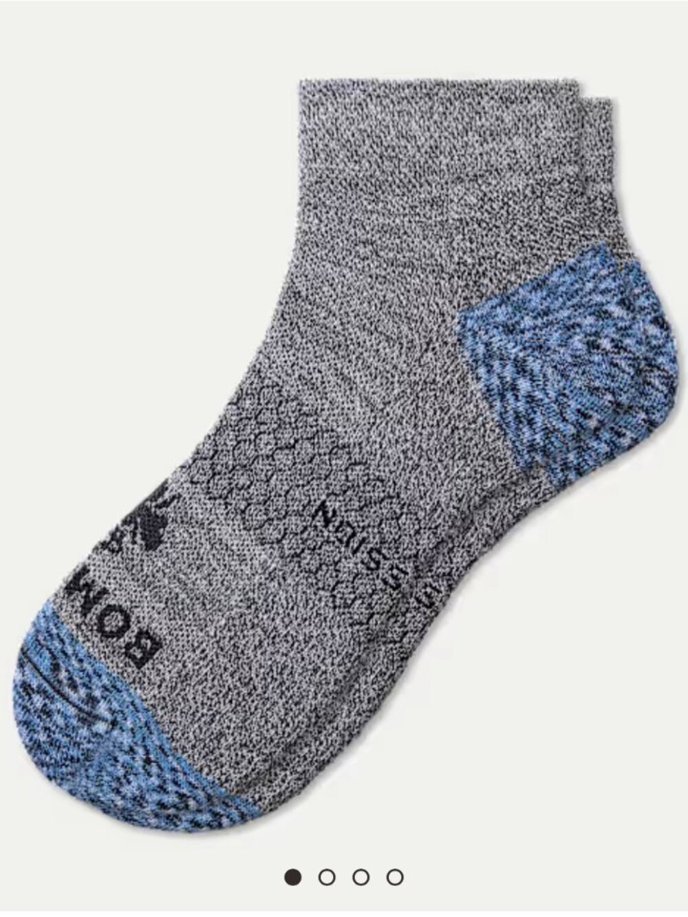 EUC Bombas Men's Everyday Compression Ankle Socks, charcoal, med (US6-9)